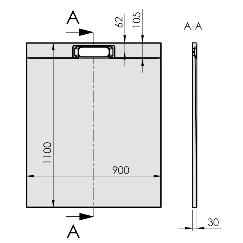 KAZUKO sprchová vanička z litého mramoru, obdélník 110x90cm, bílá 40338